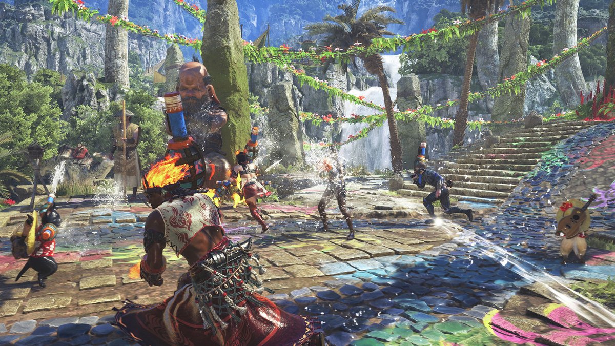 MH_Wilds's tweet photo. 【ログインして限定コンテンツを手に入れよう！】

期間中にログインボーナスを受け取った方には、別途以下の限定コンテンツが直接付与されます。
・セクレトの装飾「火鳥像の装い」
・追加ジェスチャー「水鉄砲」
・チャーム「アイルーテディ・踊火」
・BGM「海上の村、モガ」
・ハンタープロフィール用 ネームプレート・背景・ポーズ・称号
・簡易キャンプオプション・模様替えセット

https://t.co/umuGr4rHoU
#モンハンワイルズ #MHWilds #踊火の儀