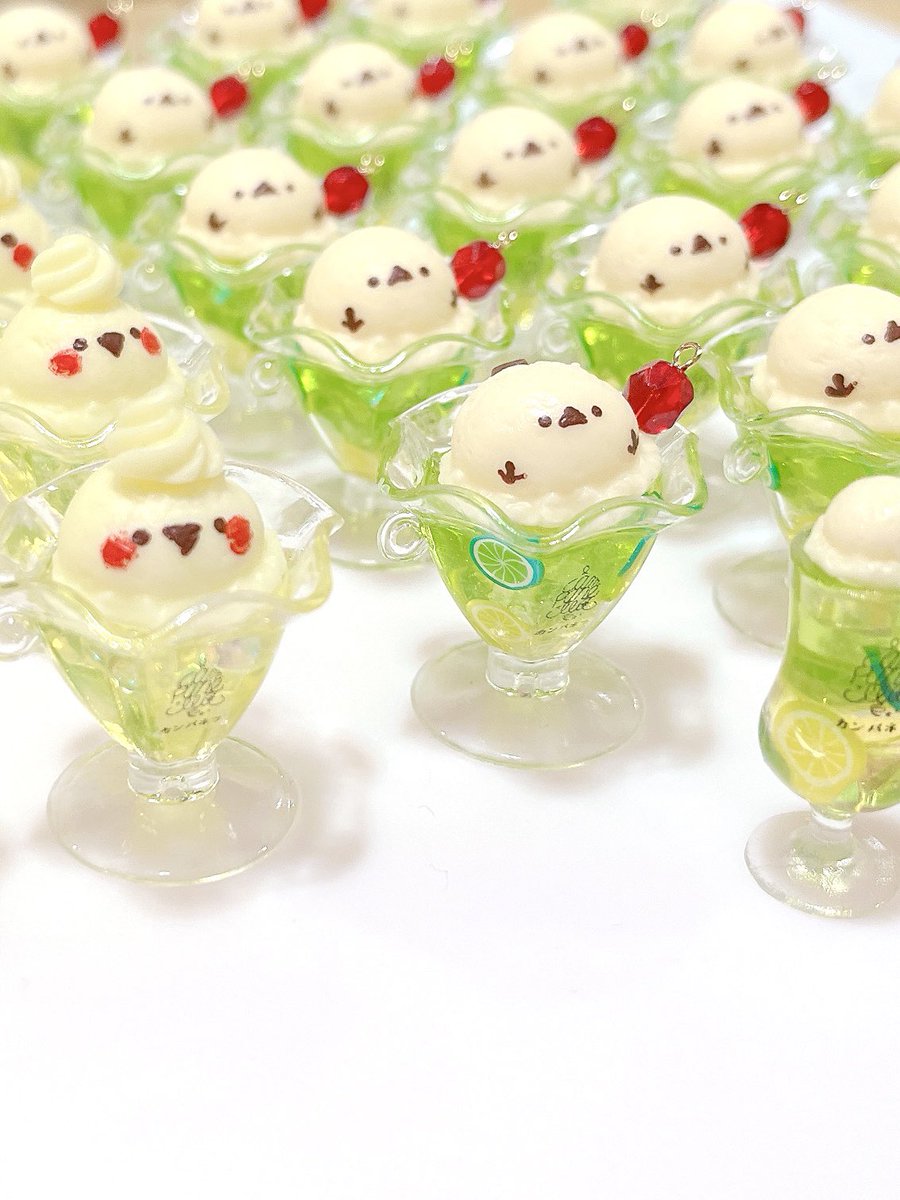 喫茶店のレトロなパンケーキのようせいさん⋆*ぬいぐるみ 🐰🐥🍰🥤 #おぱんちゅうさぎ#おぱんちゅ#おぱらー#可哀想に #お