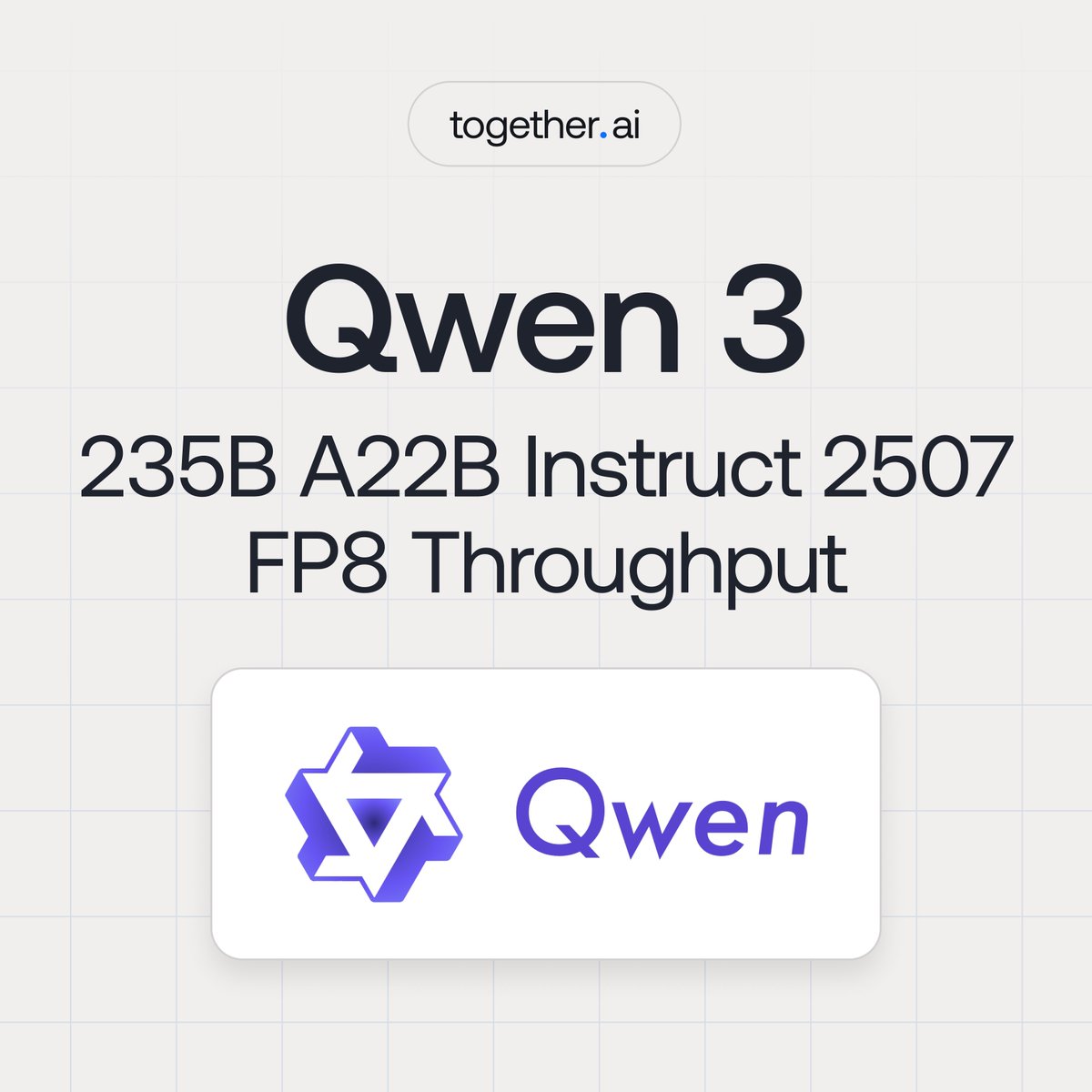 togethercompute's tweet image. 🧠 Qwen3 just leveled up on Together AI 🚀

Qwen3-235B-A22B-Instruct-2507-FP8 isn&apos;t just another model update - it&apos;s a leap forward 📈