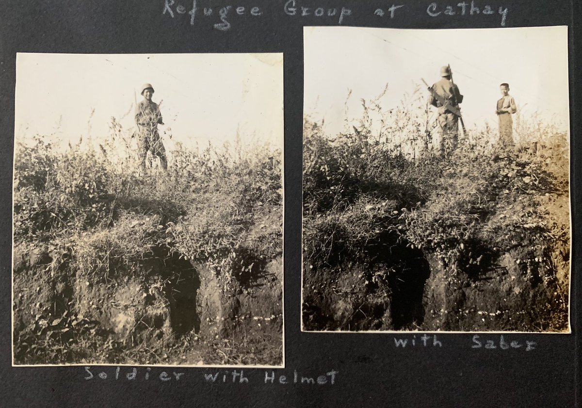 fella6h's tweet image. My great grandfather was a western officer in Shanghai in 1936, and stayed closer to the front than he should’ve because he was a WW1 veteran.
From his personal photo album, and they make me sad because these are probably the last photos taken of these Chinese soldiers