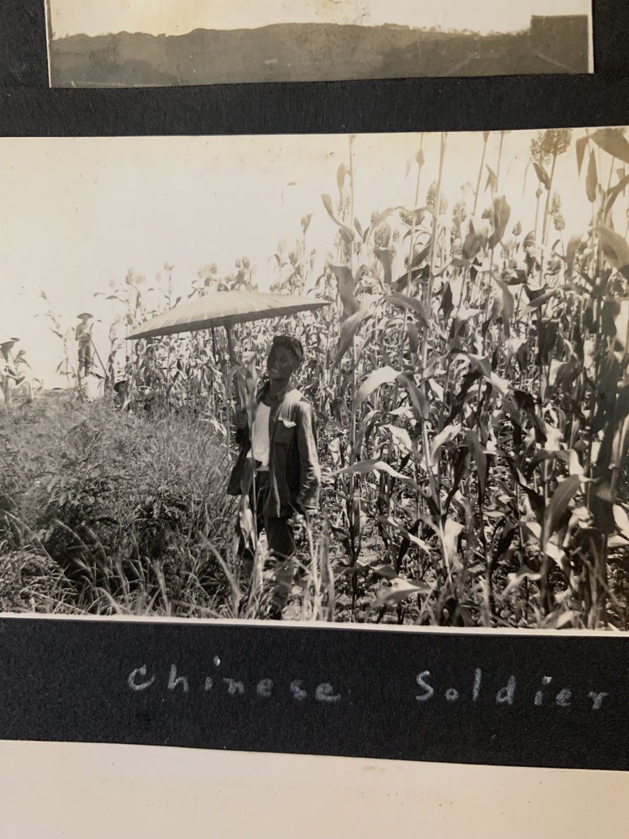 fella6h's tweet image. My great grandfather was a western officer in Shanghai in 1936, and stayed closer to the front than he should’ve because he was a WW1 veteran.
From his personal photo album, and they make me sad because these are probably the last photos taken of these Chinese soldiers