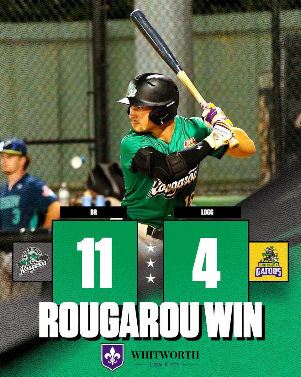 BRRougarou's tweet image. That’s a Rougarou W!
#BatonRougeRougarou #Baseball #TCL #SummerBaseball #Gameday #FirstPitch
#LakeCharlesGumbeauxGators #Whitworth