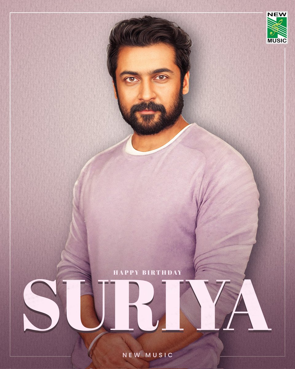 New Music (@newmusicindia) on Twitter photo Wishing the powerhouse of talent and humility, the one and only <a href="/Suriya_offl/">Suriya Sivakumar</a> sir, a very Happy Birthday! 🎉💫
Your journey continues to inspire millions both on and off screen. Here’s to more blockbuster performances and heartfelt moments. ❤️🎬
#HBDSuriya #Newmusic Wishing the powerhouse of talent and humility, the one and only <a href="/Suriya_offl/">Suriya Sivakumar</a> sir, a very Happy Birthday! 🎉💫
Your journey continues to inspire millions both on and off screen. Here’s to more blockbuster performances and heartfelt moments. ❤️🎬
#HBDSuriya #Newmusic