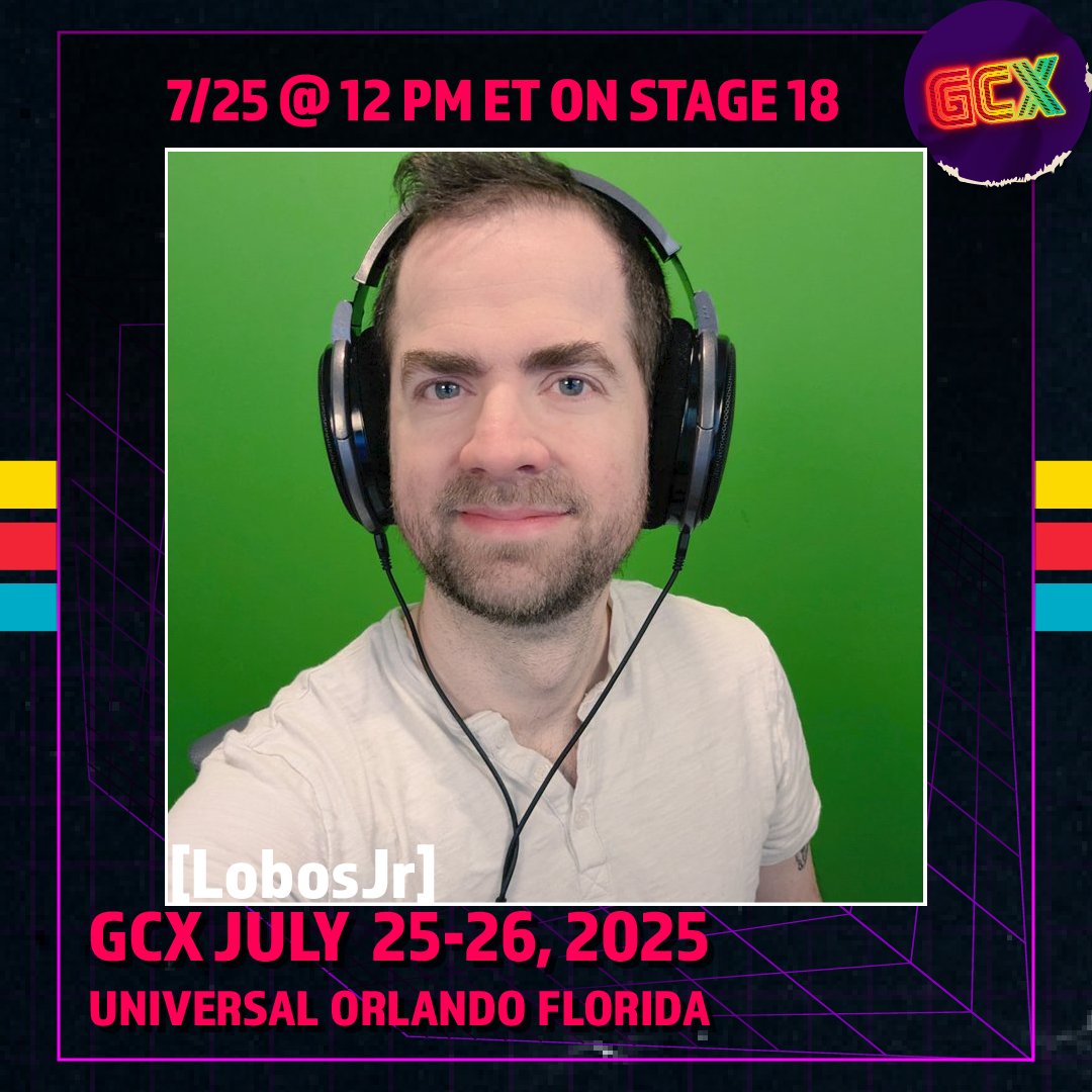 Lobosjrgaming's tweet image. I'll be at @GCXEvent this weekend in Orlando, FL!
Catch me on Friday playing some @GamersFeud on stage at 12pm (noon) and then come Meet & Greet on Saturday from 10am - 1pm!
