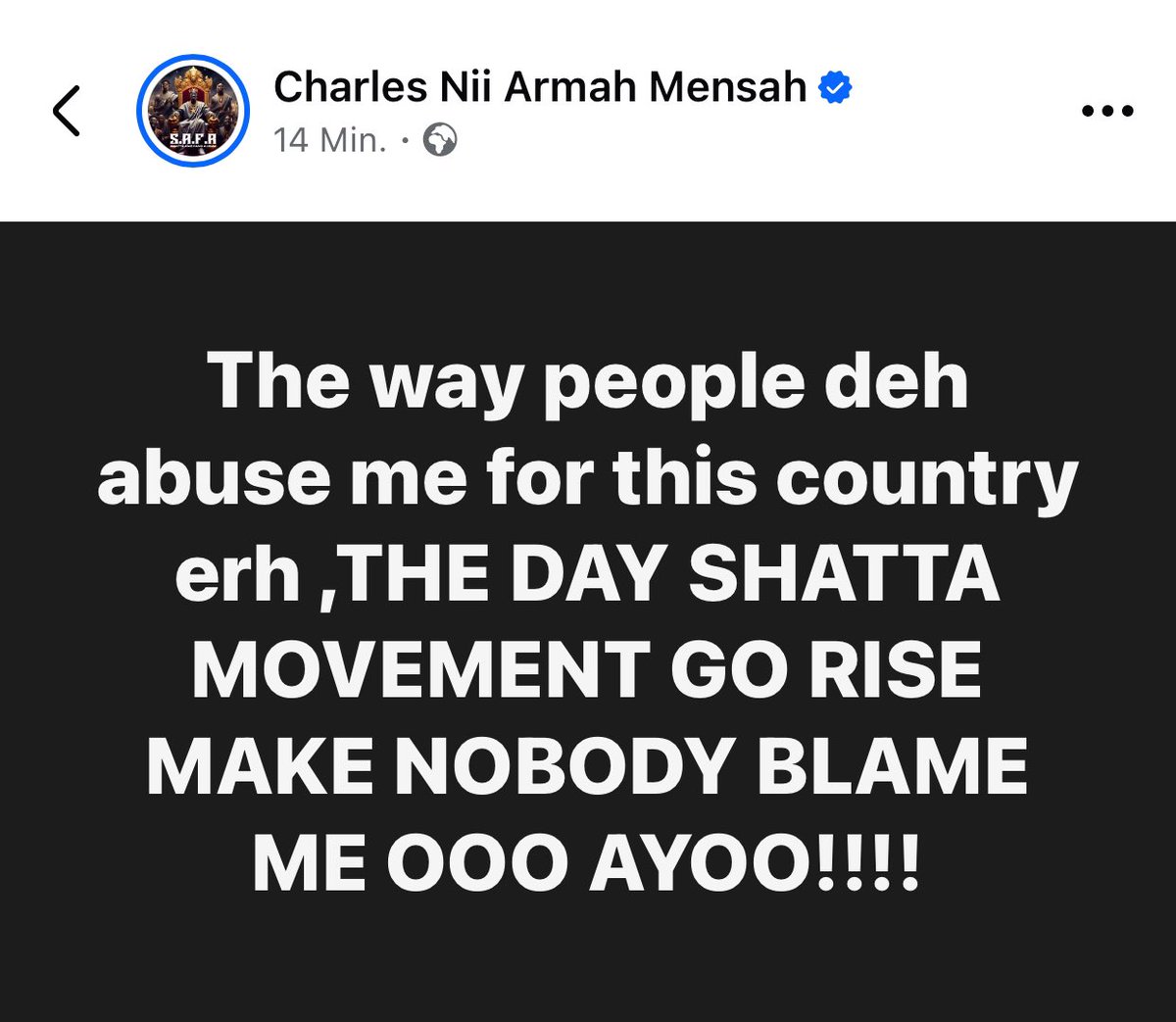 Shatta Wale has spoken! <a href="/shattawalegh/">SHATTA WALE</a>