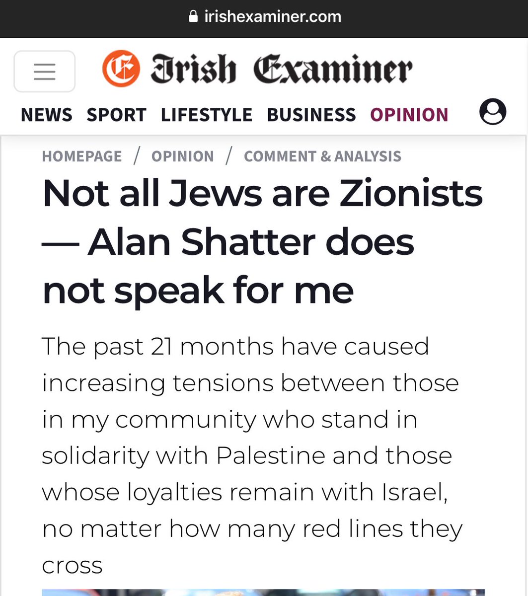 LewisJonathanE's tweet image. Rather than report on the antisemitic attack on a Dublin bus or Maurice Cohen's response to it, the Irish Examiner has chosen to highlight a fringe voice: a self-proclaimed "anti-Zionist" writer.
They're playing a deeply cynical, cruel game. The Soviet Union would be proud.…