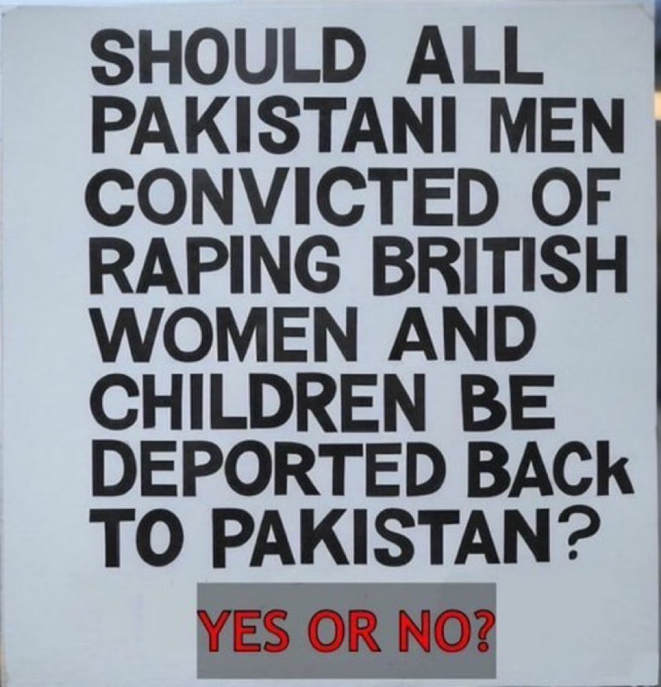 HazelAppleyard_'s tweet image. Or, hear me out - we could just deport all Pakistani men back to Pakistan 😌