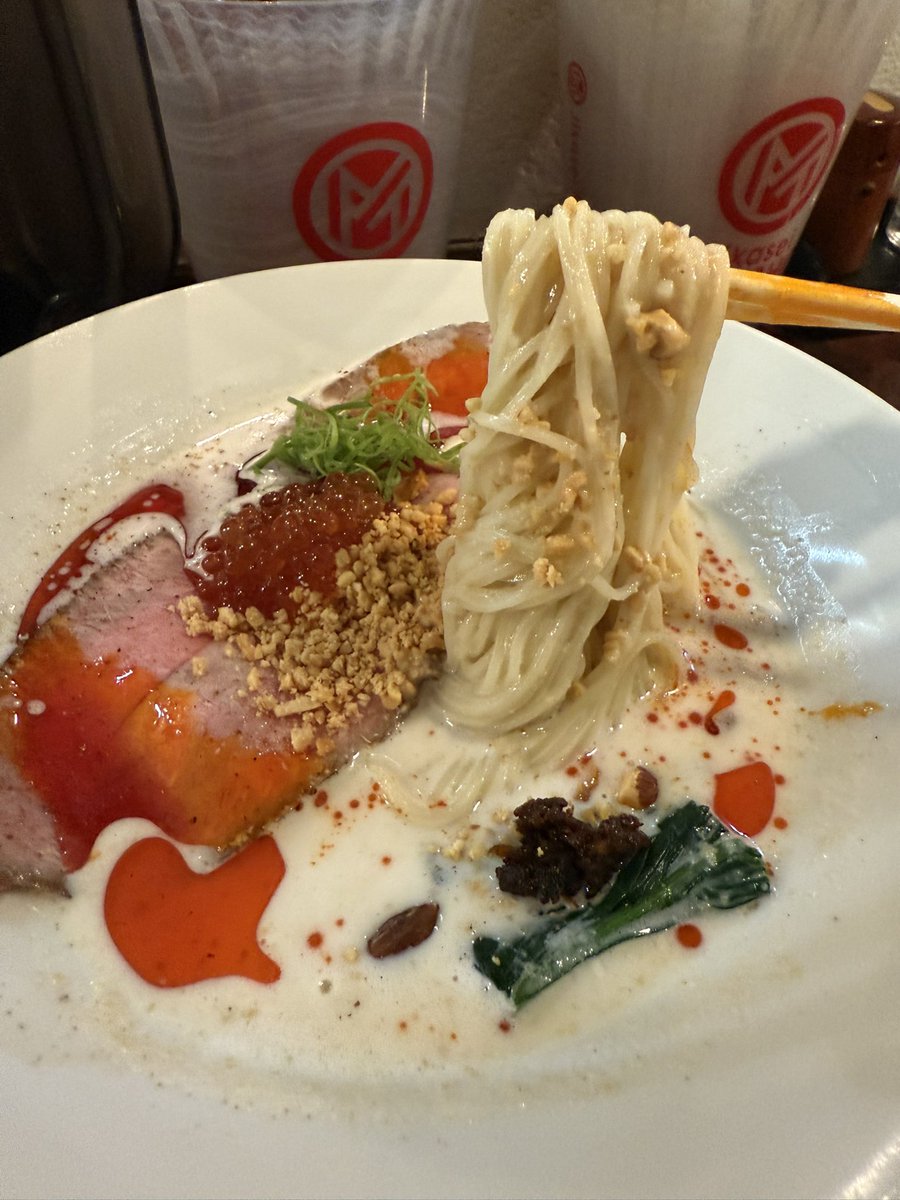 yama_sho_007's tweet image. 麺や庄の
和牛といくらの冷たいアーモンド担々麺
いやー暑過ぎるわ
こんな日はMENSHOグループの冷やし
ボチボチとうもろこしに切り替わりそうなので最後にいっときました
相変わらず美味い
@team_mensho
@shono_menya