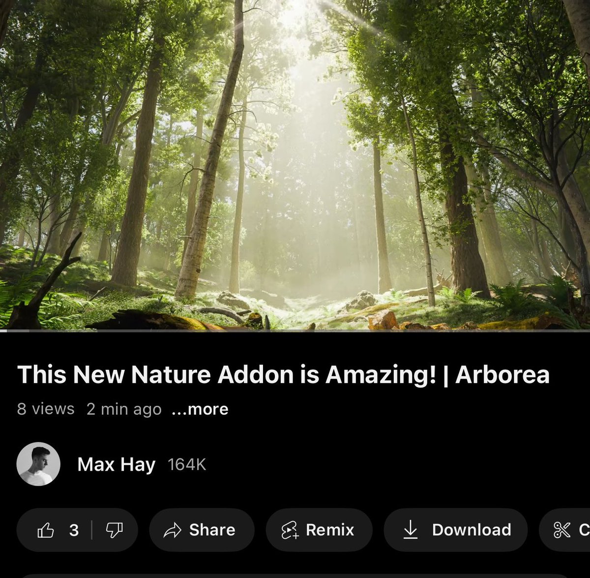 maxhayart's tweet image. New video covering @Sweeper3d’s new blender addon! (Arborea)
This is all I use for nature scenes now:
youtu.be/FIZjQhu0T5A?si…