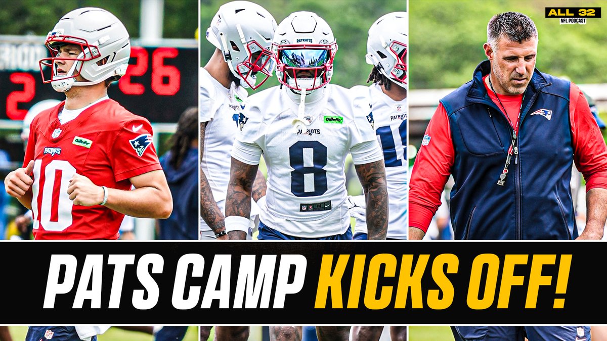 PatriotsCLNS's tweet image. 🚨LATE NIGHT DROP! NEW ALL 32 NFL PODCAST!
🏈Patriots set to begin camp
🏈Stefon Diggs cleared
🏈Mike Vrabel sets the tone early
🏈NFC South preview
WATCH on @PatriotsCLNS: youtu.be/V9B7L6xVVe4
@MikeGiardi | @Willpa11 | @CLNSMedia