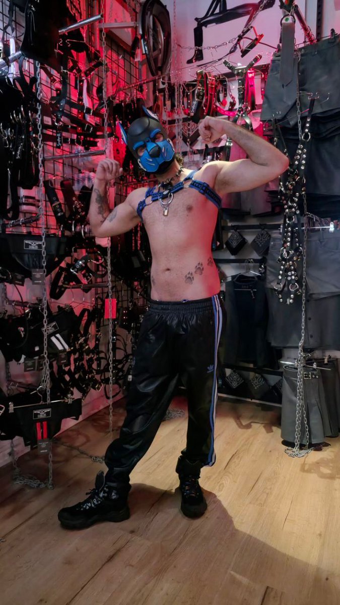 Went out for a bit of kink shopping today &amp; caught a camera out the corner of my eye and BAM! big pup pose, my instincts took over🐶📸💥😜  

📸 @pupvuk

#Pup #PupPlay #PuppyPlay #FashionFetish #KinkWear #BadPups #BadPupsModel #BadPupsPack