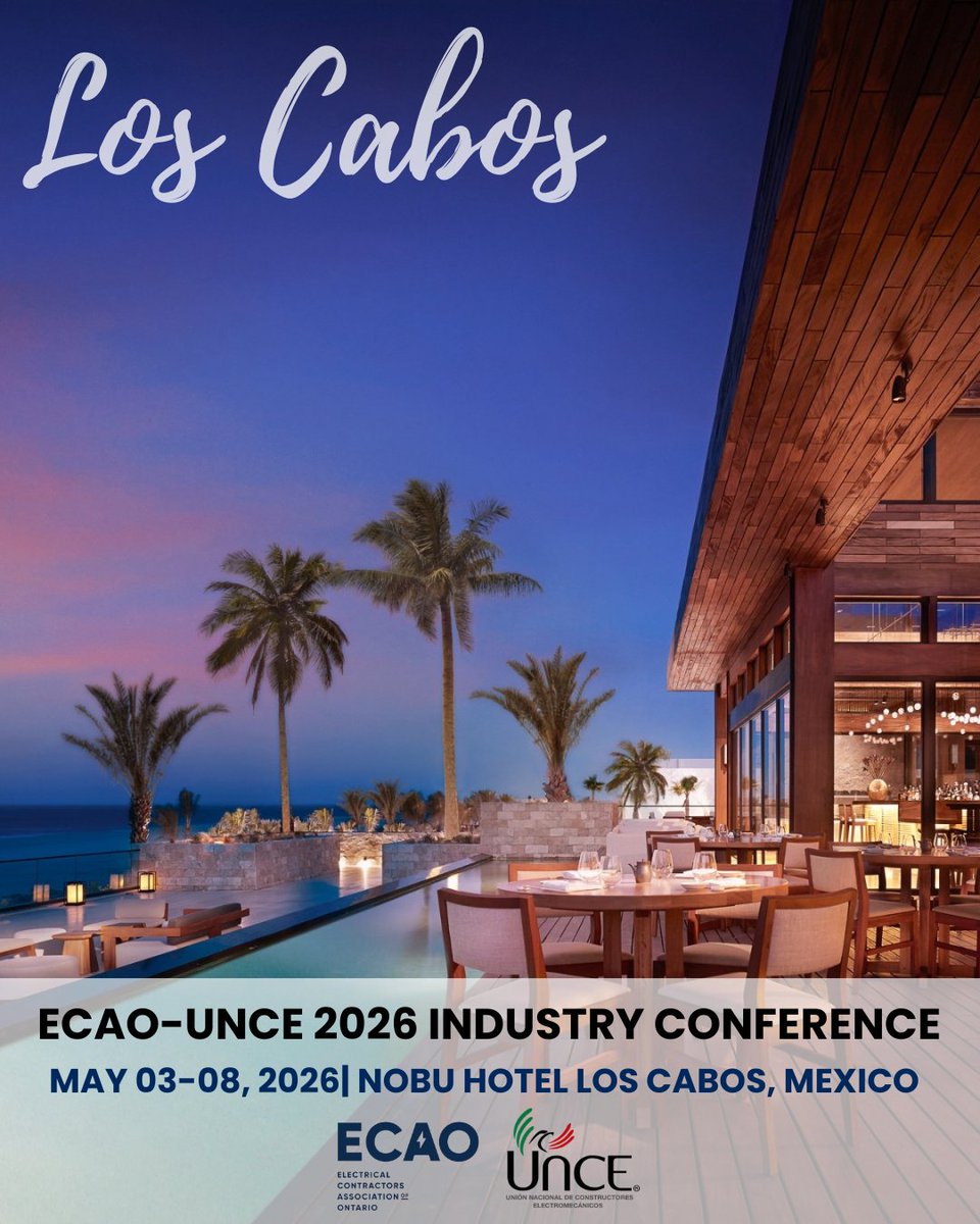 Save the Date for the ECAO‑UNCE 2026 Industry Conference — Where Innovation Meets Paradise! 🌴🔌

🗓️ May 3–8, 2026
📍 Nobu Hotel, Cabo San Lucas
🌐 Two countries. One industry. Infinite opportunities.

<a href="/unce_oficial/">UNCE Oficial</a> 
#ECAOinLosCabos #ECAOUNCE