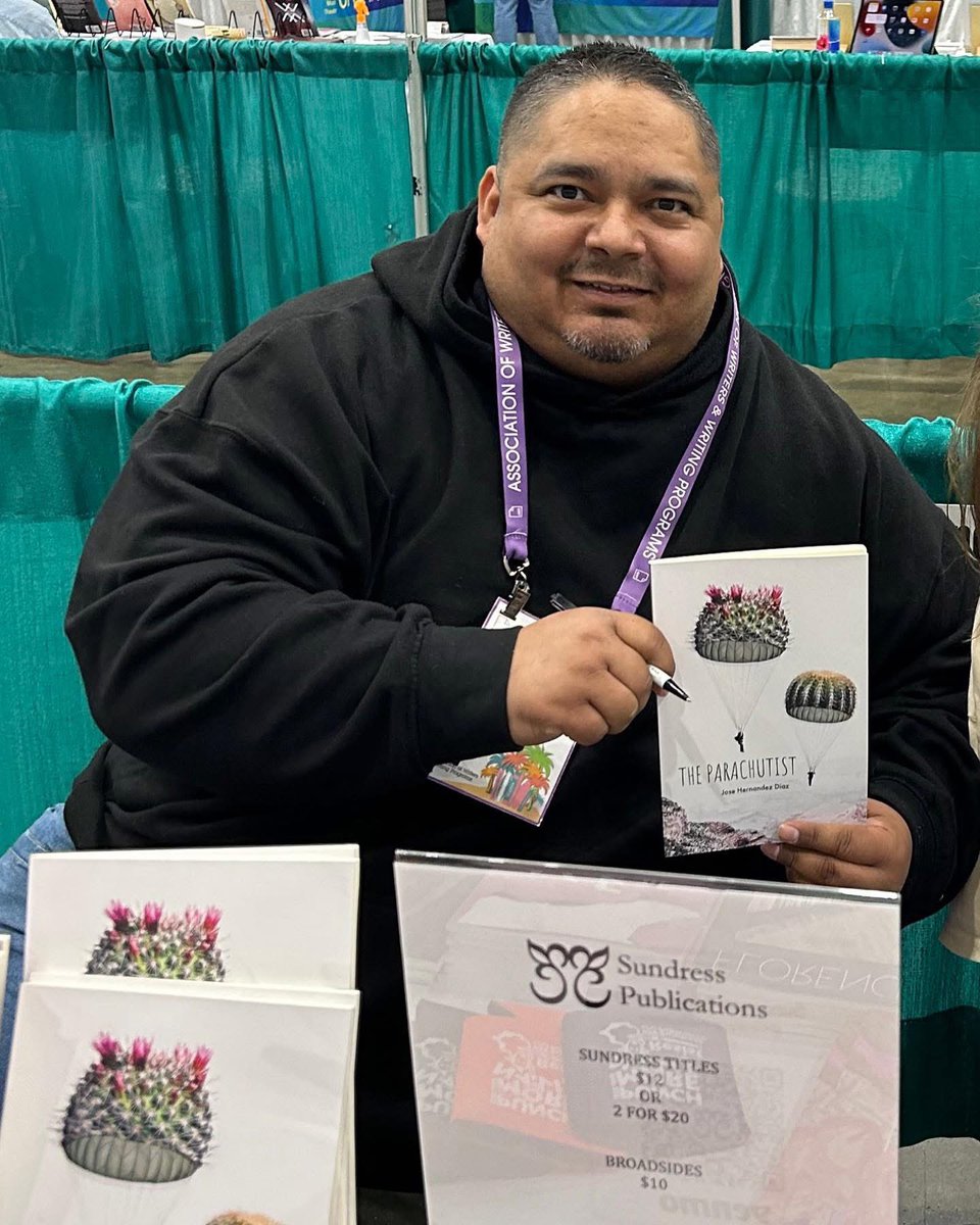 JoseHernandezDz's tweet image. During this headache of a week want to throwback to happier times signing copies for three different books at AWP Los Angeles 2025…🤙