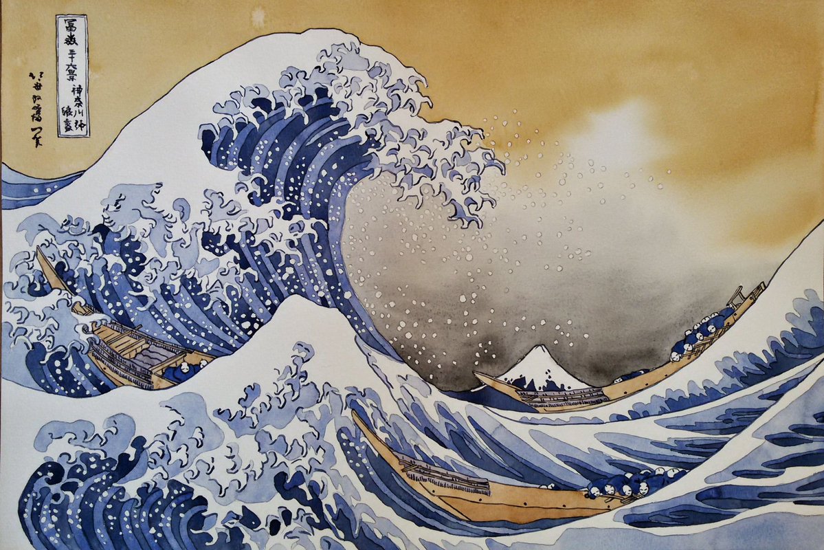 100AcreAdvHawk's tweet image. I am sure everyone is familiar with the Japanese painting of the Great Wave off Kanagawa? The print is Hokusai’s best known for his series of 36 views of Mount Fuji, An active Strato volcano which is 12,388 feet in elevation… Will Fuji too, start rumbling soon?
