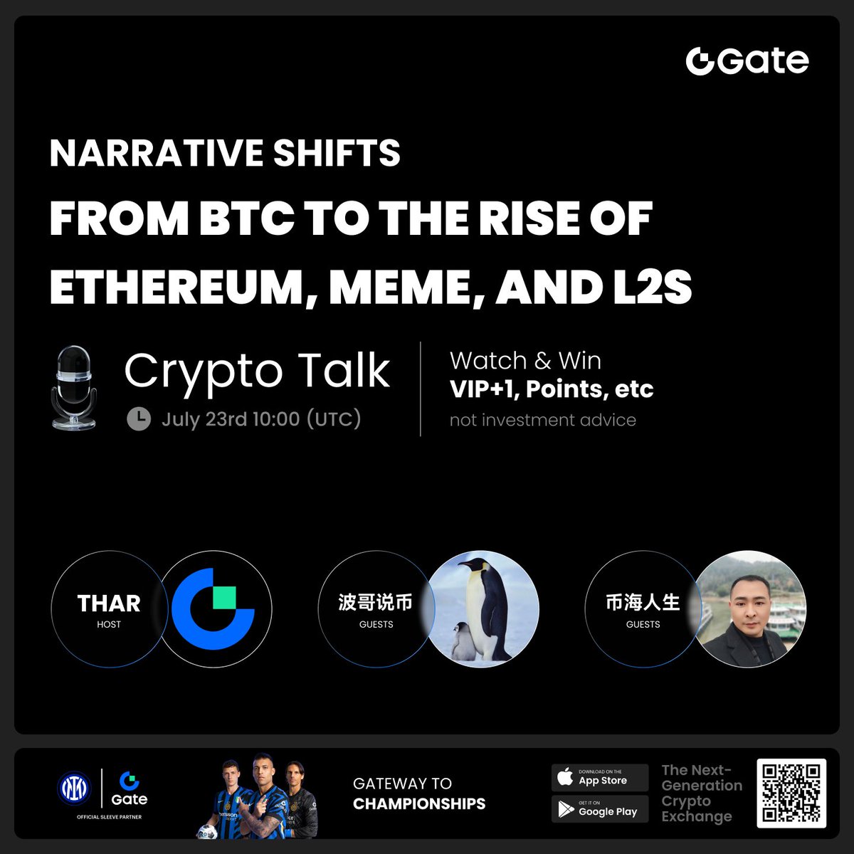 Gate__Live's tweet image. 🎙️ Don't miss this week's special #Gatelive #CryptoTalk
Topic: "Narrative Shifts in Crypto"
🧑💻 Featuring 币海人生,波哥说币
Watch here: gate.com/live/video/0ae…