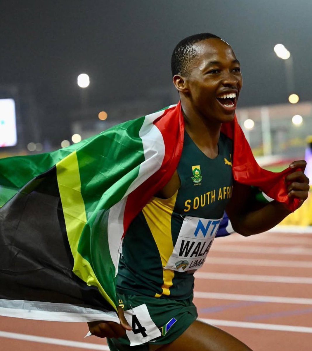 zoomafrika1's tweet image. Bayanda Walaza of South Africa 🇿🇦 has secured the Gold medal in the Men's 100m at the 2025 World University Games.
His winning time was 10.16 seconds.