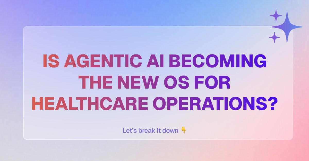 Is Agentic AI becoming the new OS for healthcare operations?  

Let’s unpack where the system cracks — and how AI agents are starting to fill the gaps.  👇