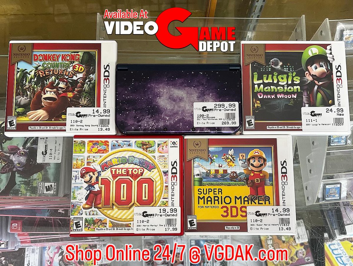 VGDAk's tweet image. Check out the New #3DS XL [New Galaxy Edition] Console &amp;amp; games we got in!
👾
Shop Online 24/7 at VGDAK.com
🕹️
Game On!
#VideoGameDepot
@NintendoAmerica