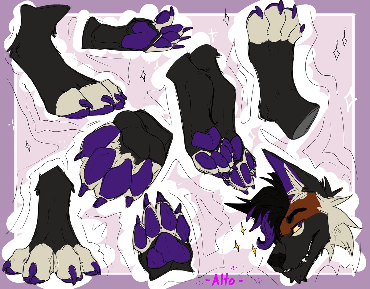 TheGooseDragon's tweet image. Paw study for @khrisdragon 
Early Pawgust i think