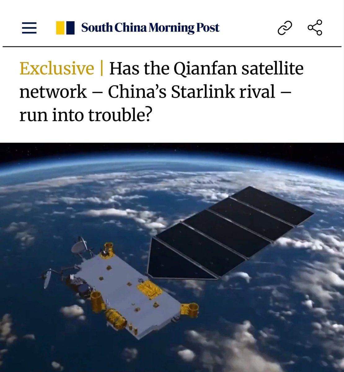Byron_Wan's tweet image. Only 90 satellites have been launched into low Earth orbit for the 🇨🇳 Qianfan (千帆 “Thousand Sails”) mega-constellation — officially Spacesail Constellation aka G60 Starlink, well short of the project’s goal of 648 by the end of this year.
🇨🇳 Shanghai Yuanxin Satellite…