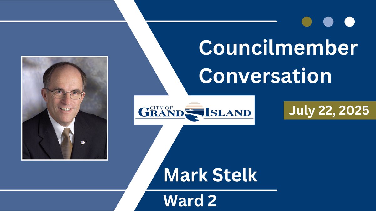 CityofGI's tweet image. A busy city council meeting discussed:
- 25 Years of Library Director Celine Swan
- One & Six Year Street Plans
- Railside & 4th Street BID budgets
- Future of Grand Island Creative District
Ward 2's Mark Stelk is our "Councilmember Conversation": youtu.be/vuYyUDu_xM0