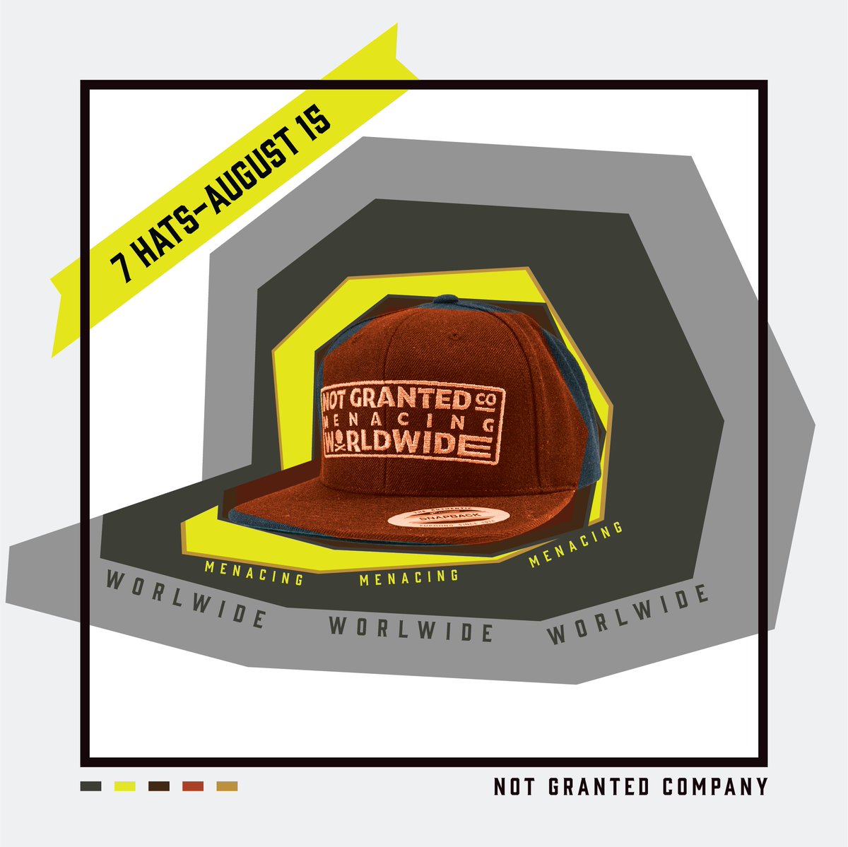 NotGrantedCo's tweet image. We’re back.
The silence was necessary. The drop is ready.
August 15 – Not Granted returns with 7 new hats.

#streetwear #web3style #fashiondrop #designculture #nftcommunity