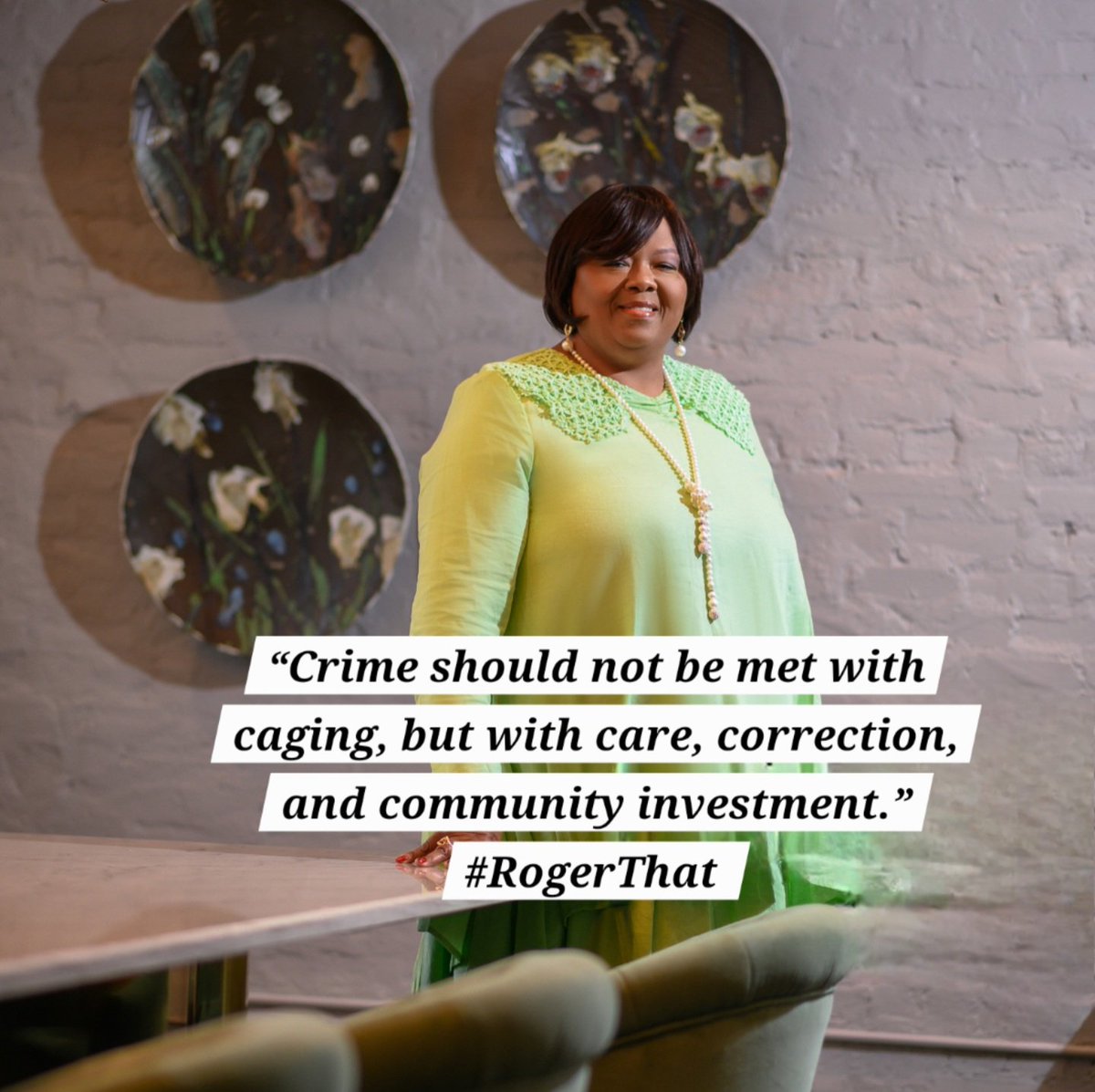 rechfoundation's tweet image. “Crime should not be met with caging, but with care, correction, and community investment.” #RogerThat #CareNotCages #JusticeInvestments #CommunityHeals #helpinthehouse #Solutionist #iamaningredient #justicegeneral