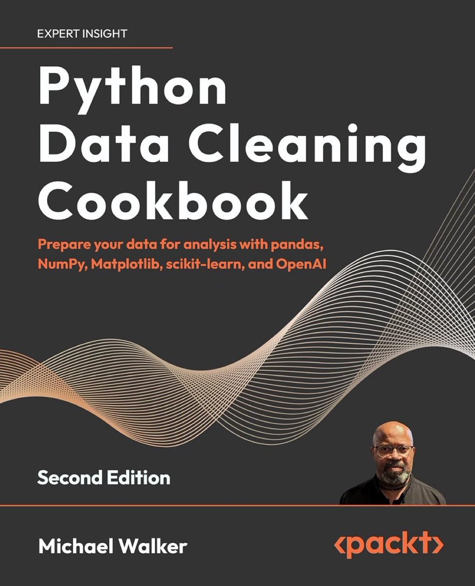 KirkDBorne's tweet image. 8 Simple, Practical Data Cleaning #Python Code Snippets to handle messy data: bit.ly/3hpthSD
+
#DataCleaning Cookbook to prepare your data for analysis — PANDAS, NumPy, Matplotlib, scikit-learn, etc.: amzn.to/4c6DAWf
———
#DataScience #AI #ML #CDO #DataScientist