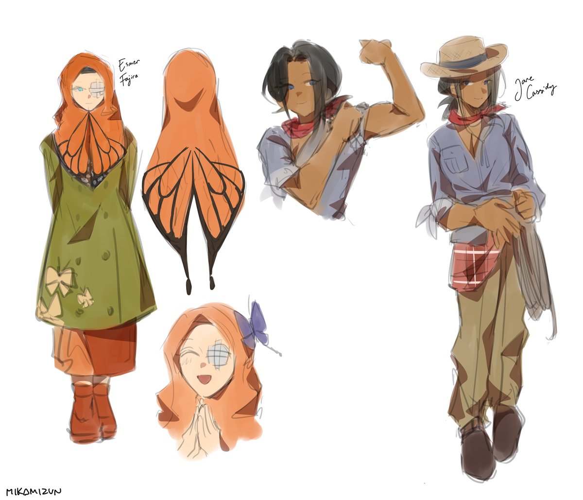 LilMikyan's tweet image. #OC havent thought abt their lore yet but just gonna do the designs first