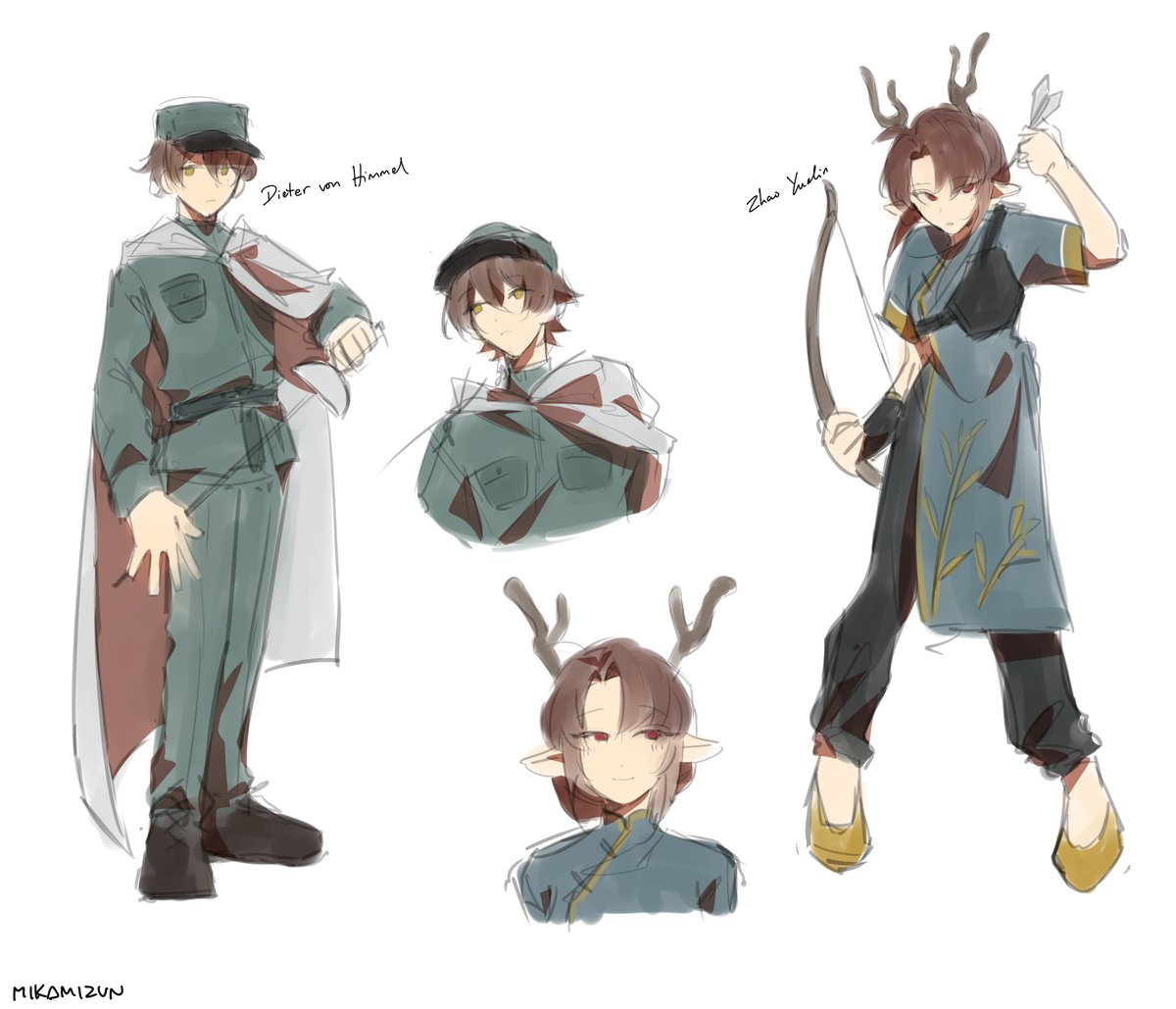LilMikyan's tweet image. #OC havent thought abt their lore yet but just gonna do the designs first