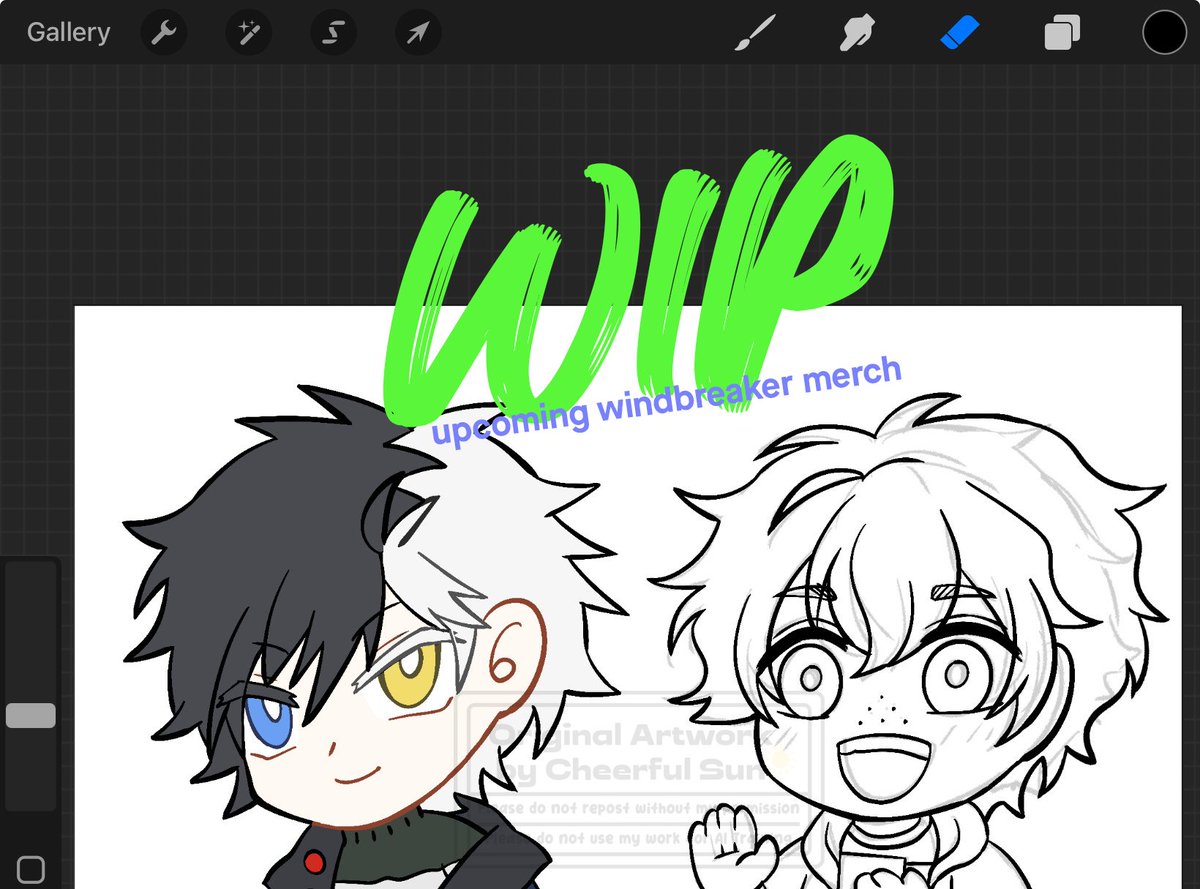 Kellychu_mew's tweet image. Upcoming my new fanmerch of windbreaker!! So exciting!
I'm planning to make every windbreaker character for this one, but for now im prioritize Furin, Shishitoren, and EndoChika first😍🥰
