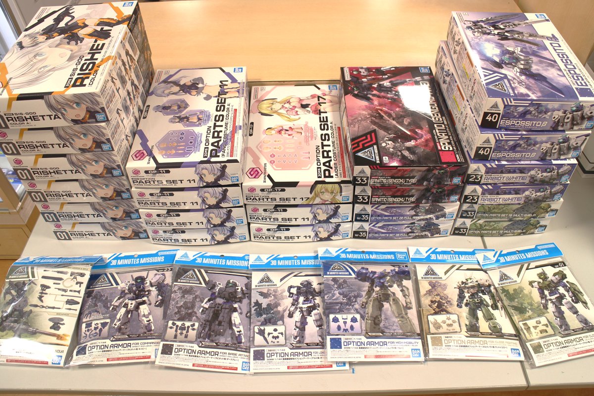 PH_atsugi's tweet image. バンダイ 再入荷品
30MM、30MS、スターウォーズ、アーマードコアVIなど多数の商品が入荷しました!
ポケモン等最近入荷が少ないものも含まれていますのでお早めに!(平)
