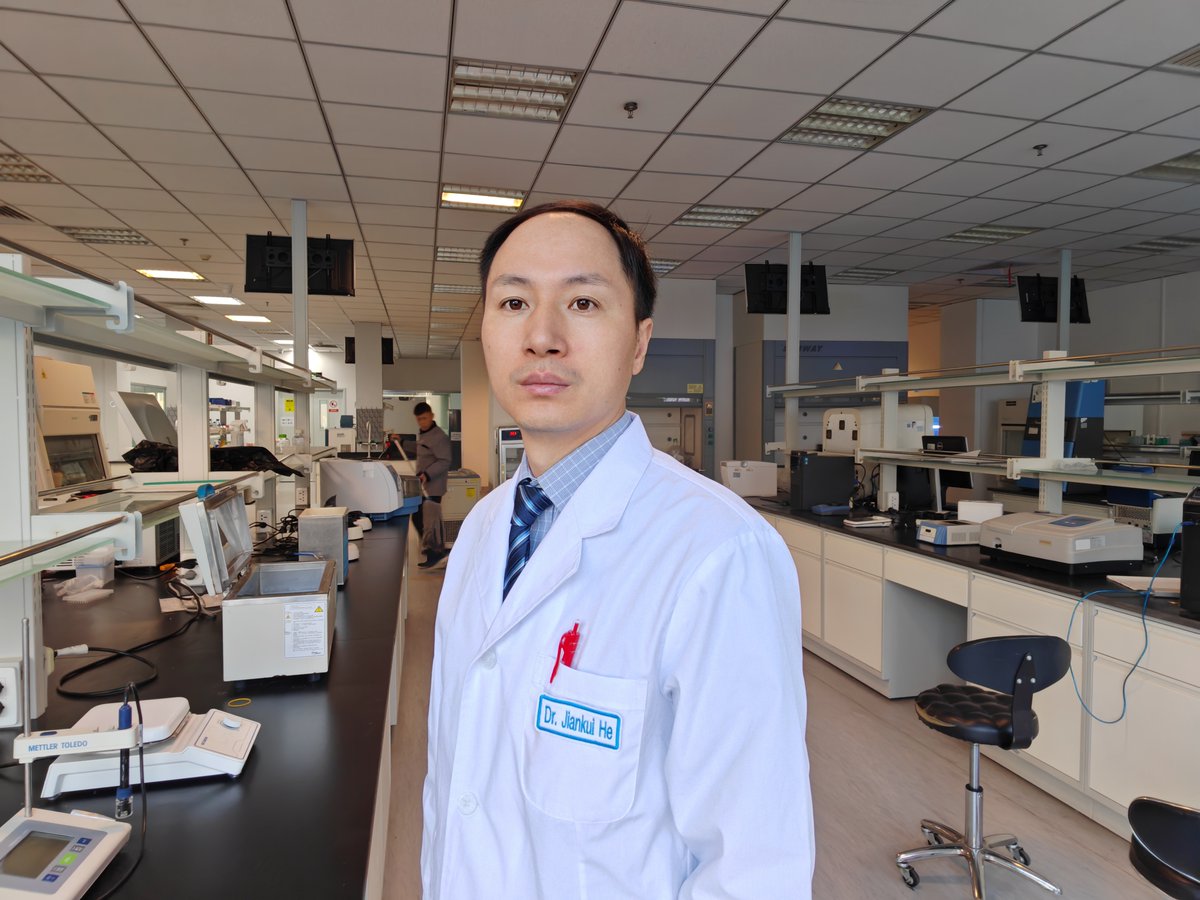 Jiankui_He's tweet image. The three babies are normal, healthy, free of HIV. They are living a happy life. That's the proof that what I've done is ethical.