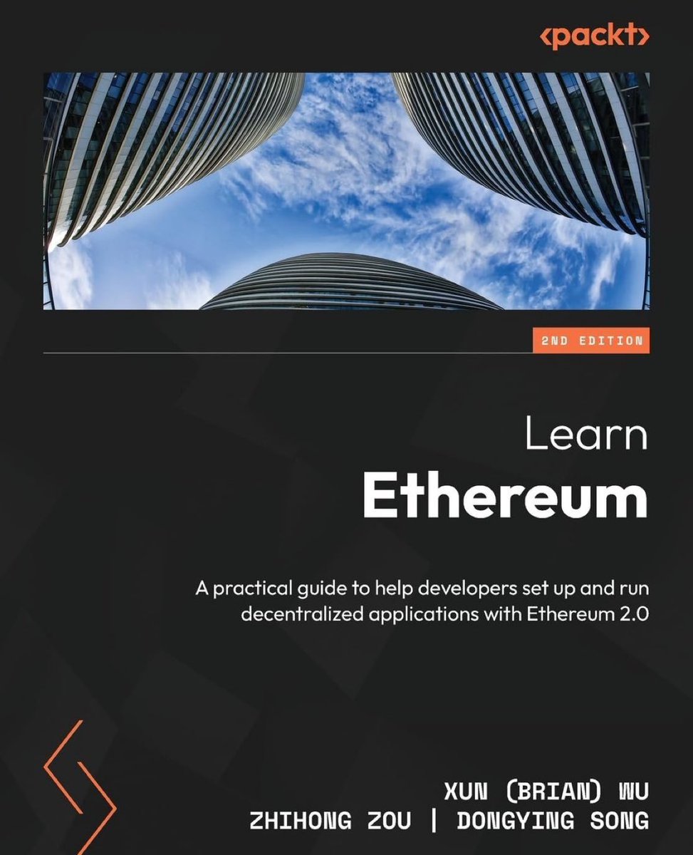KirkDBorne's tweet image. Must see this comprehensive 814-page book from @PacktPublishing
"Learn Ethereum: A practical guide to help developers set up and run decentralized applications with #Ethereum 2.0" (2nd Edition): amzn.to/3PLBh2z
————
$ETH #Blockchain #Coding #DeFi #dApp #dApps #Web3
