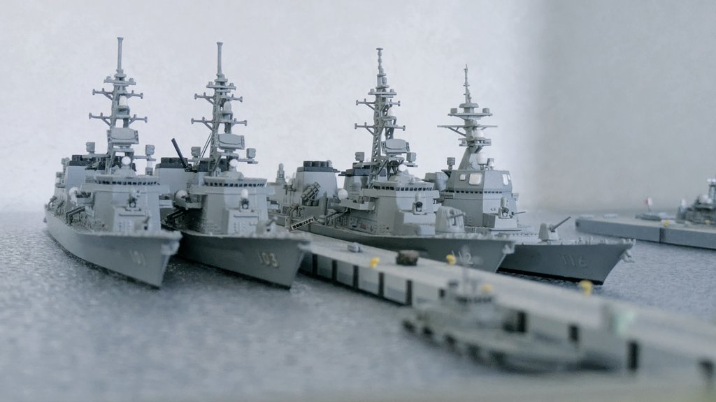 88fleetJMSDF's tweet image. #お昼休みに一枚だけ模型写真を貼ろう