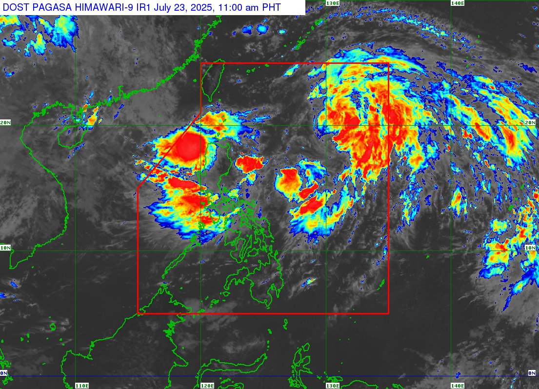 dost_pagasa's tweet photo. TROPICAL CYCLONE BULLETIN NR. 1
Tropical Depression #EmongPH
Issued at 11:00 AM, 23 July 2025
Valid for broadcast until the next bulletin at 5:00 PM today.

THE LOW PRESSURE AREA WEST OF BABUYAN ISLANDS DEVELOPED INTO TROPICAL DEPRESSION “EMONG”.