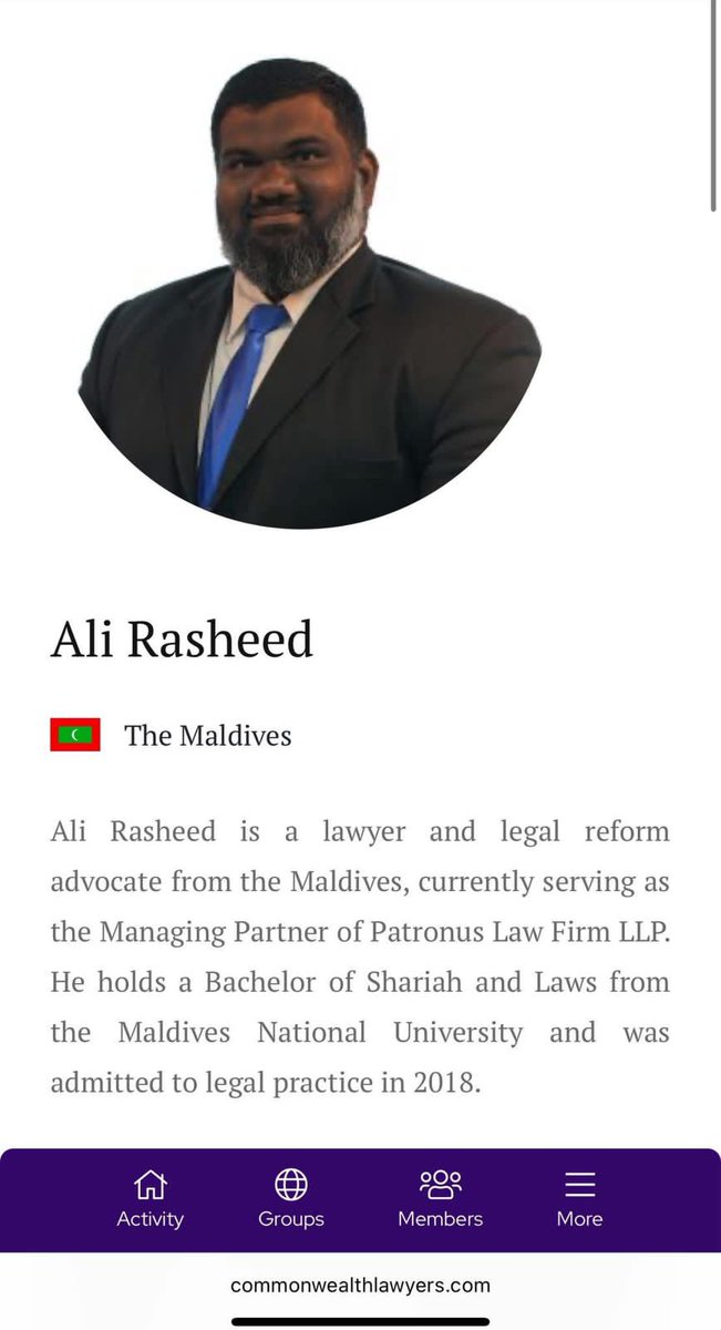 NewRadiantFan's tweet photo. ކޮމަންވެލްތްގެ ޒުވާން ވަކީލުންގެ ޖަމިއްޔާގެ ހިންގާ ކޮމެޓީއަށް އައްޔަނުކުރެވުނު އުސްތާޒު ޢަލީ ރަޝީދަށް އަށް ވަރަށް ހޫނު މަރުހަބާއެއް  ދަންނަވަން.! 🥰❤️💙💪🫶

@alirasheedahmed https://t.co/HcojYSjouD