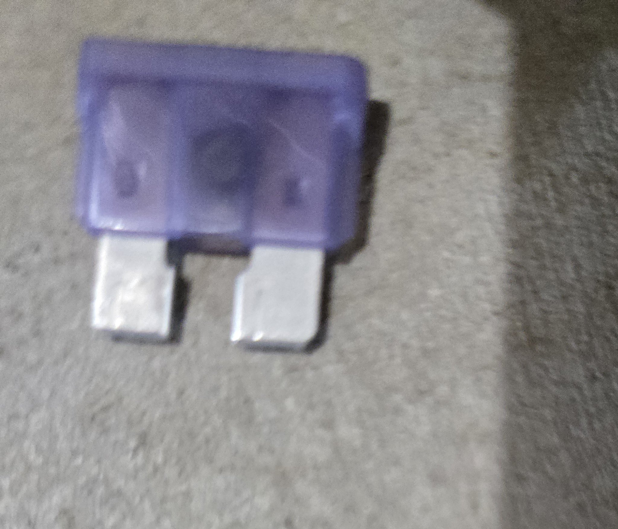 Blown 3A Fuse Close-Up