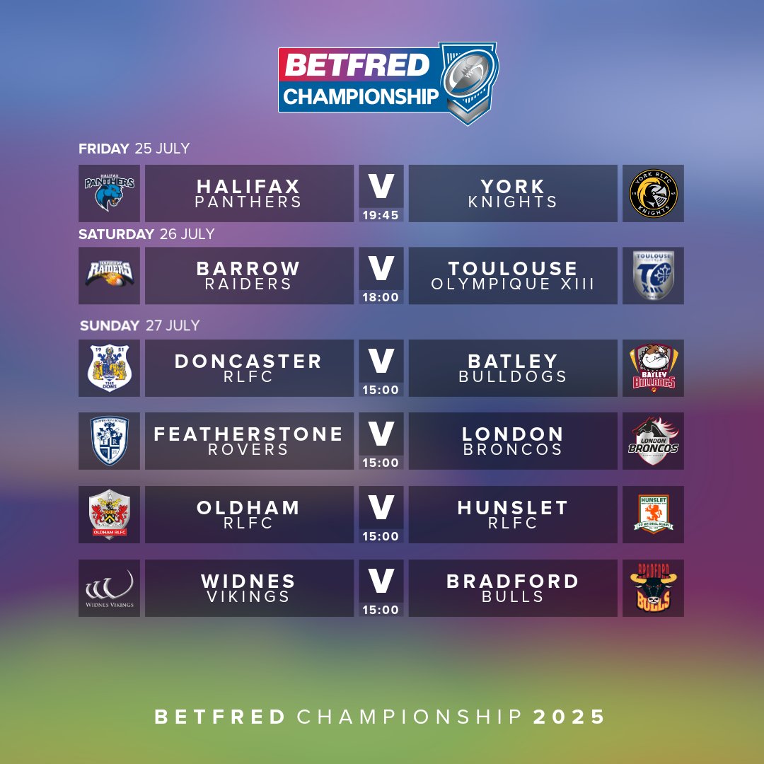 TheRFL's tweet image. 馃 Rolling into the next round of the @Betfred Championship!
