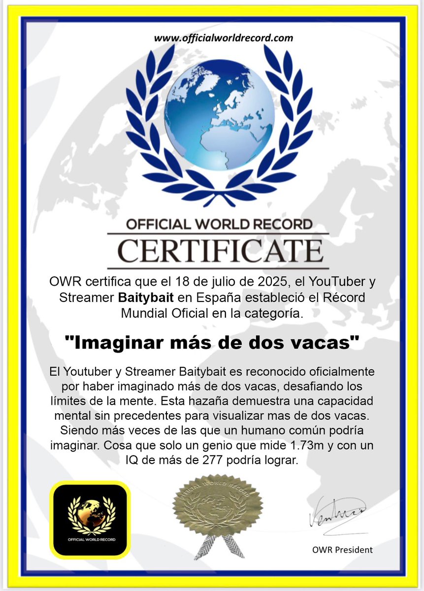 El record a persona con IQ más alto se lo dio una empresa española que pagando te dan el Record de lo que sea