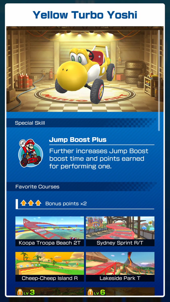 mariokarttourEN's tweet image. The Yellow Yoshi driver is here, along with the Yellow Turbo Yoshi kart, as a reward for placing high in the ranked cup for the first half of the tour! #MarioKartTour