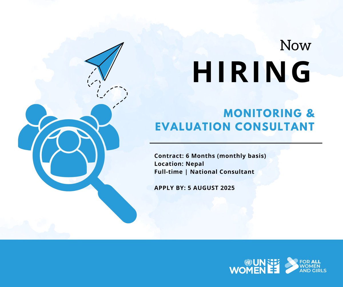 unwomennepal's tweet image. Vacancy Alert! 😍😍
Are you passionate about gender equality and have a strong background in monitoring and evaluation?
Apply today👇 estm.fa.em2.oraclecloud.com/.../CX_1001/jo…