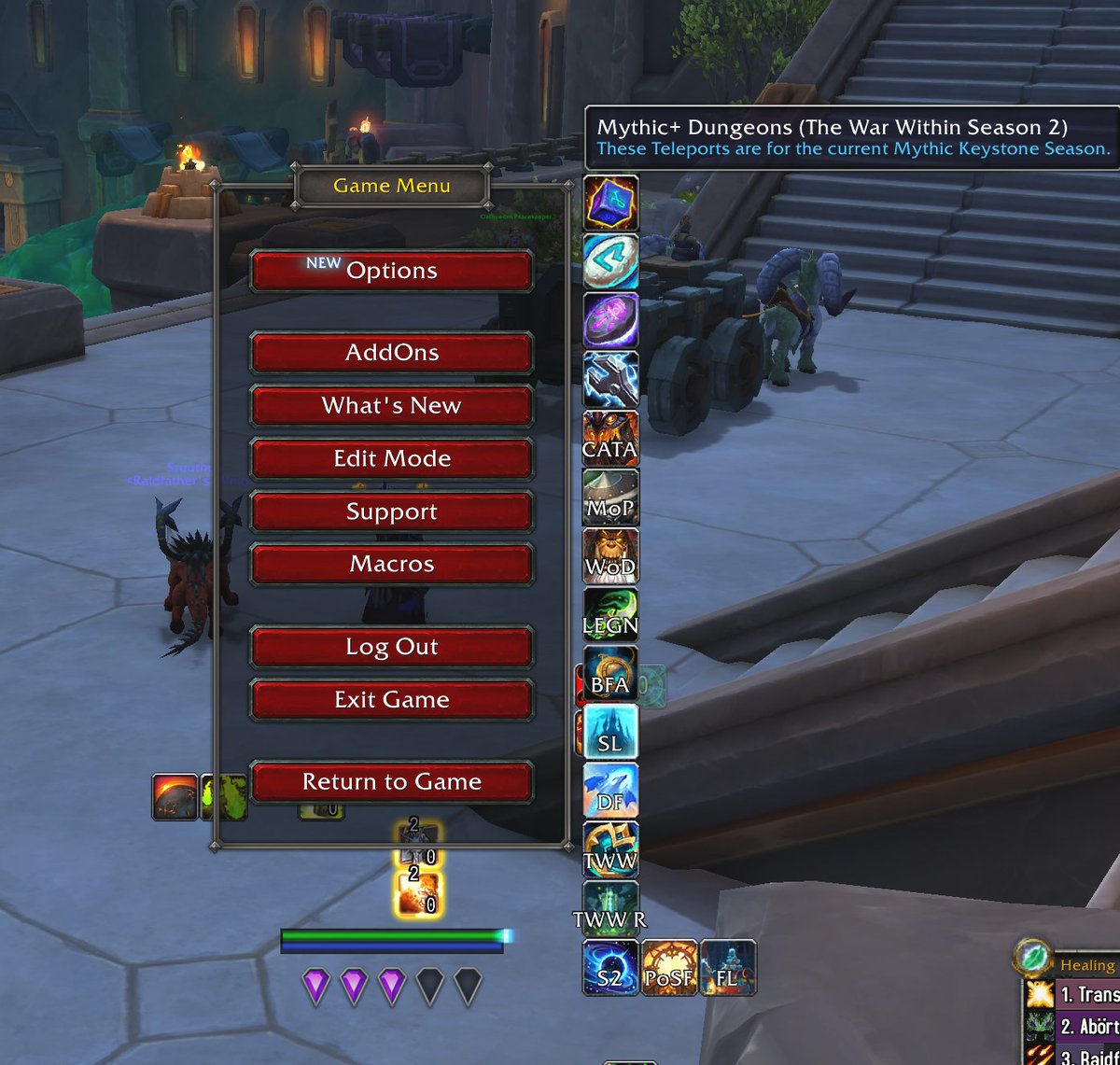 Raidfather's tweet image. Shout out to @Justw8 and his excellent TeleportMenu addon, he almost immediately added a new feature (teleport toys) in the middle of the super dead off season when someone asked for it