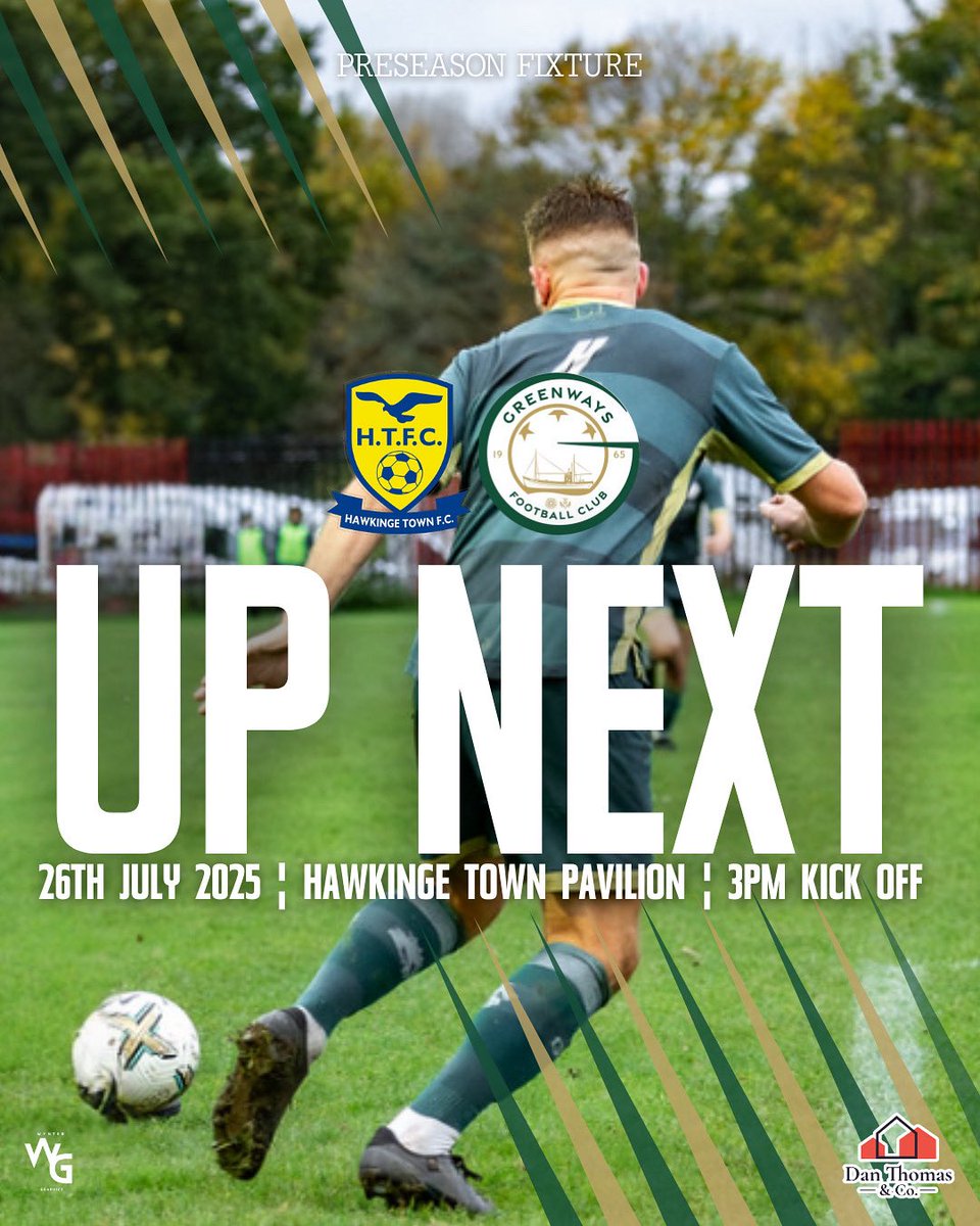 GreenwaysFC's tweet image. THIS WEEKEND ⚽️
We face @HawkingeTownFC away at their home ground for our penultimate preseason game.
🏟️| Hawkinge Town Pavilion
⏰| 3PM
#coybig 💚