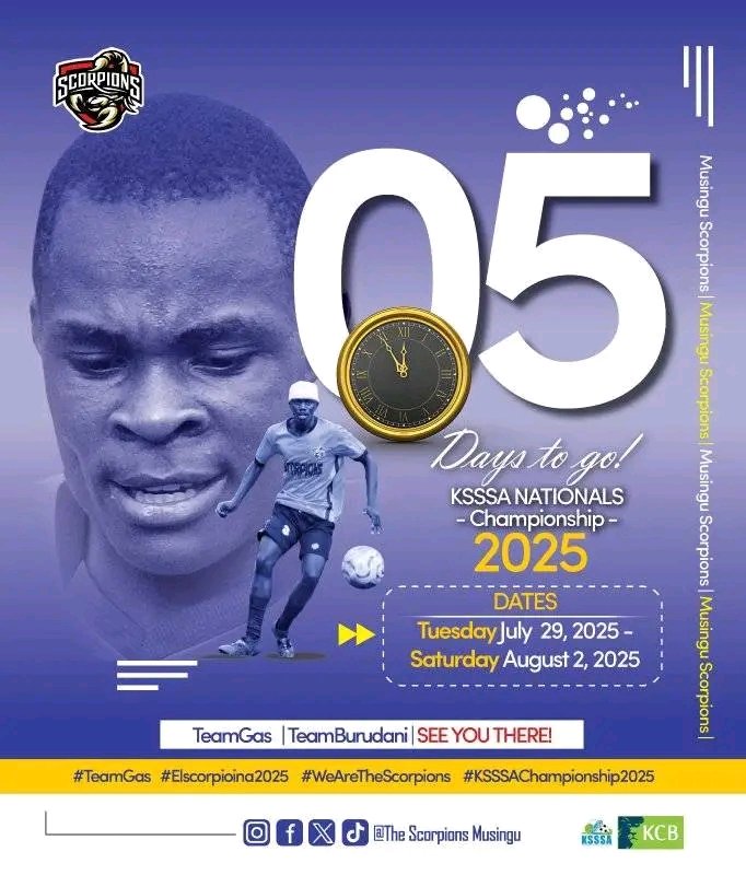 TheMusingu's tweet photo. Vushiele gasmen... It's almost here🔥⛽
Utakua wapi?
#elscorpioina2025
#wearethescorpions
#teamgass
#letsbringthenoise
#FootballKE
#ksssa2025 https://t.co/zfno3G40yA