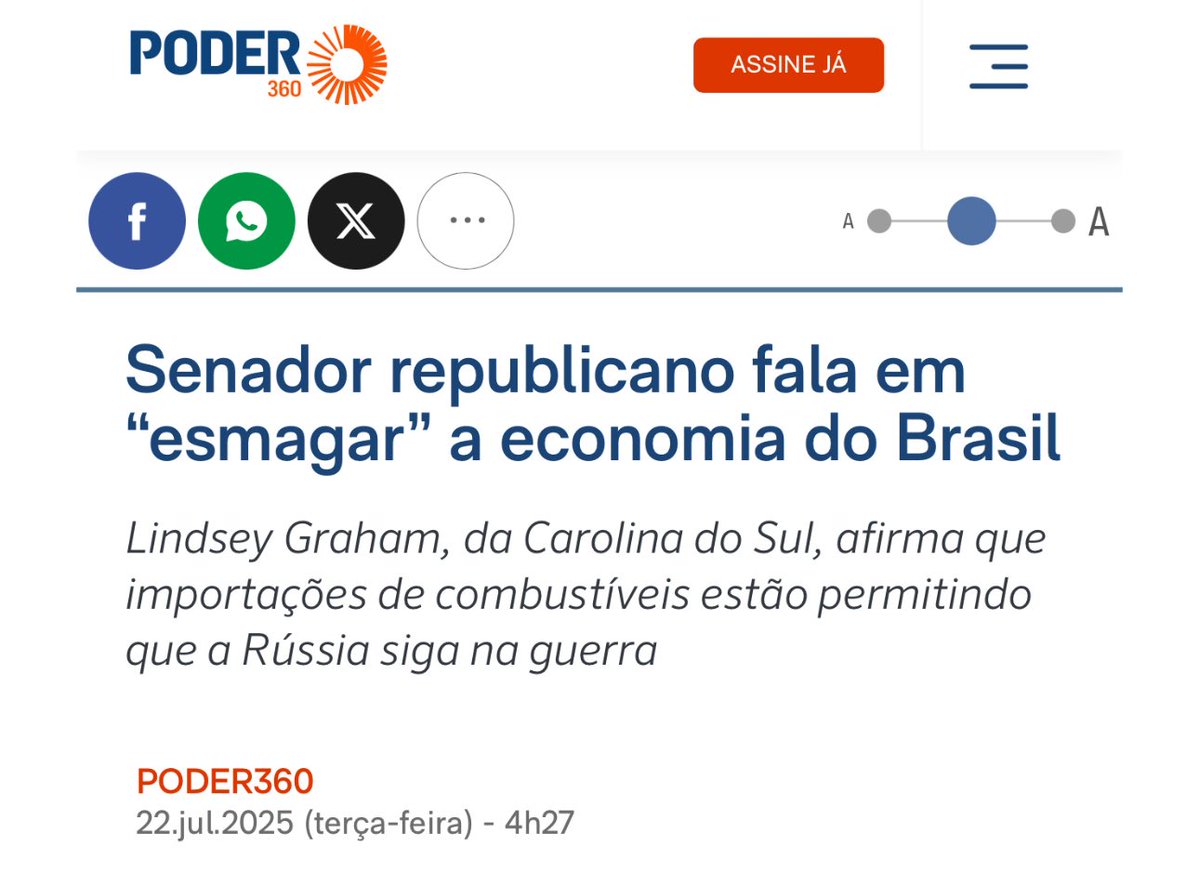 viniciuscfp82's tweet image. “Vamos impor tarifas pesadas contra vocês e vamos esmagar suas economias, porque o que vocês estão fazendo é dinheiro manchado de sangue”, disse o congressista americano em referência ao Brasil, China e Índia por continuarem a comprar “petróleo russo barato”.