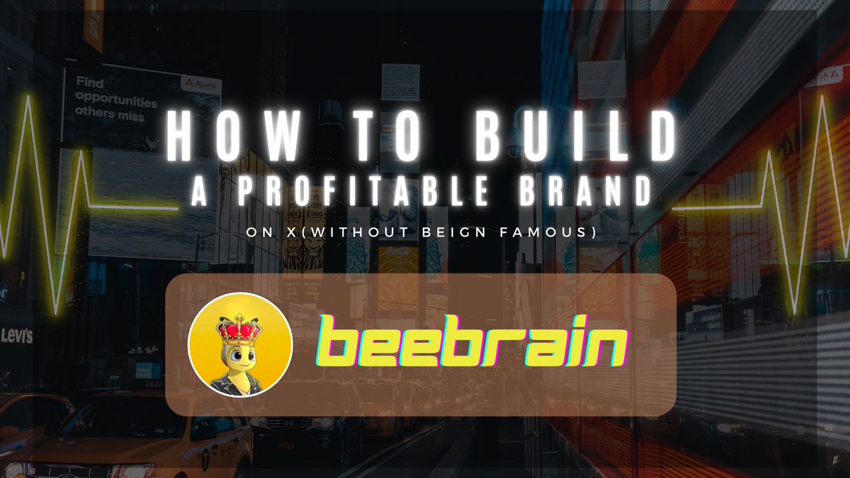 beebrain123's tweet image. 𝗛𝗼𝘄 𝘁𝗼 𝗕𝘂𝗶𝗹𝗱 𝗮 𝗣𝗿𝗼𝗳𝗶𝘁𝗮𝗯𝗹𝗲 𝗣𝗲𝗿𝘀𝗼𝗻𝗮𝗹 𝗕𝗿𝗮𝗻𝗱 𝗼𝗻 𝗫 (𝘄𝗶𝘁𝗵𝗼𝘂𝘁 𝗯𝗲𝗶𝗻𝗴 𝗳𝗮𝗺𝗼𝘂𝘀)
A lot of people think you need to go viral, get 10k followers, or be a KOL to win on X.
That’s false.
If you’re smart with your content, consistent with…
