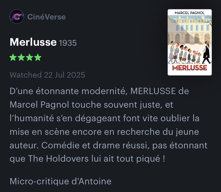 CineverseOff's tweet image. 🎞️ @Ant_Leviathan revient en une micro-critique sur MERLUSSE, film d’ouverture de la rétrospective Marcel Pagnol à la @cinemathequefr