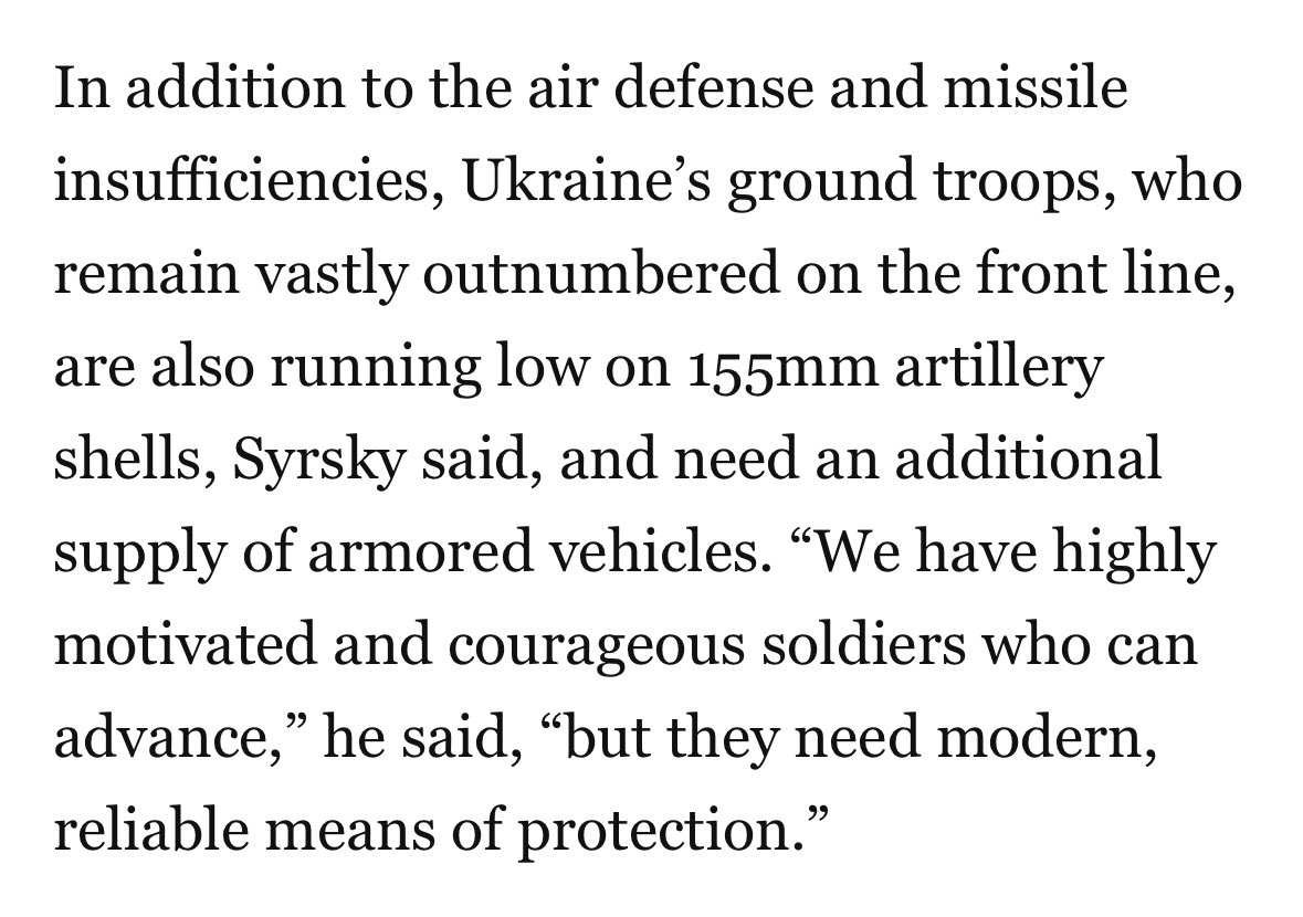 RALee85's tweet image. “In addition to the air defense and missile insufficiencies, Ukraine’s ground troops, who remain vastly outnumbered on the front line, are also running low on 155mm artillery shells, Syrsky said, and need an additional supply of armored vehicles…
North Korean troops, who may…