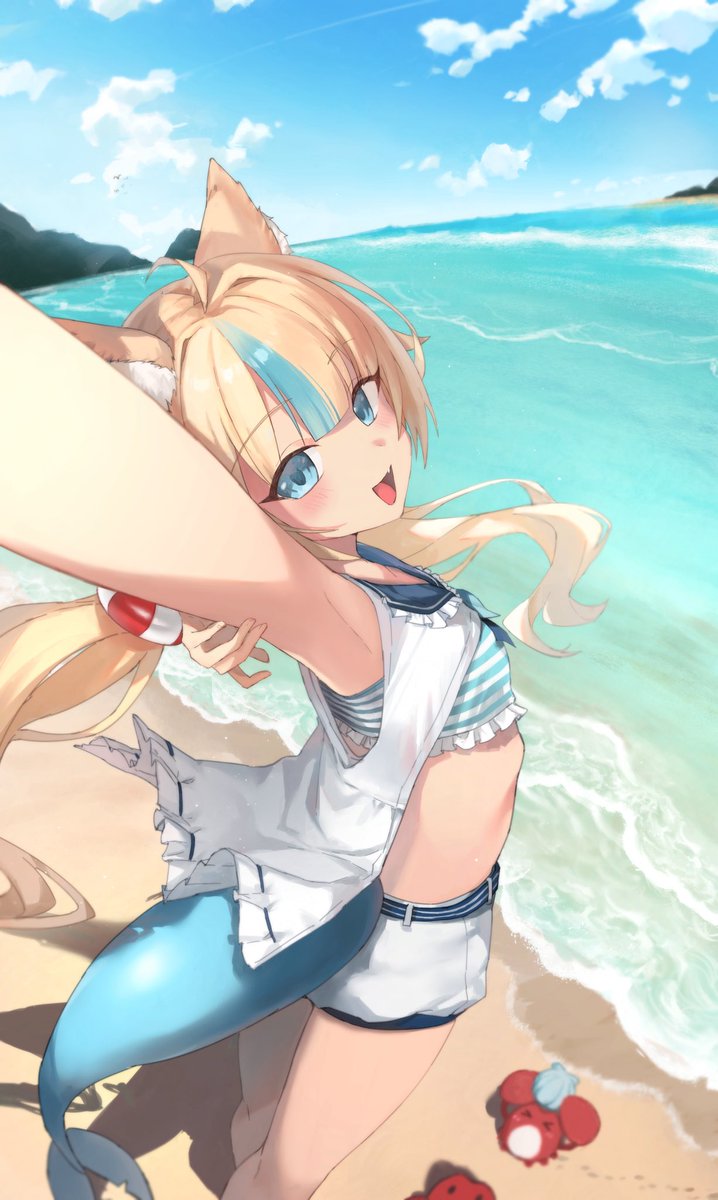 @Kuro11kii: RT by @samekosaba: sunny day!!!☀️🏖️ #sabart #saba